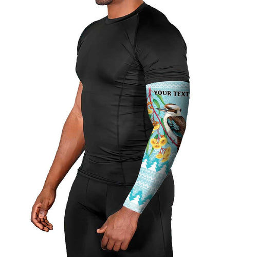 Australia Kookaburra and Eucalyptus Arm Sleeves Christmas Vibe - Aussie Hoodie