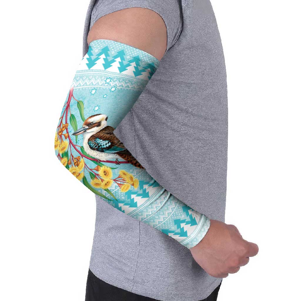Australia Kookaburra and Eucalyptus Arm Sleeves Christmas Vibe - Aussie Hoodie