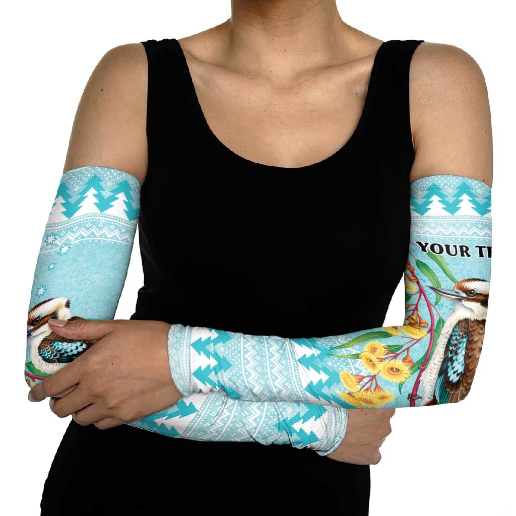 Australia Kookaburra and Eucalyptus Arm Sleeves Christmas Vibe - Aussie Hoodie