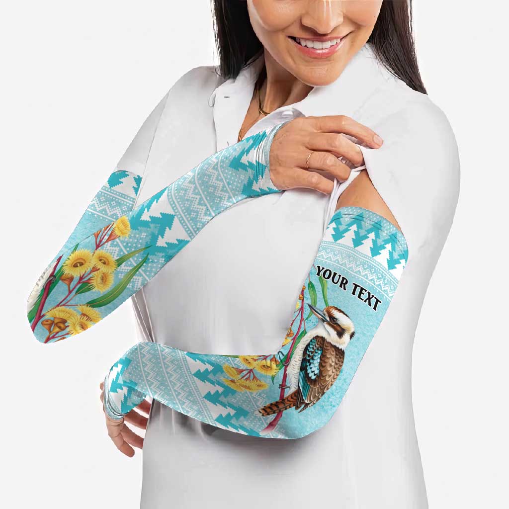 Australia Kookaburra and Eucalyptus Arm Sleeves Christmas Vibe - Aussie Hoodie
