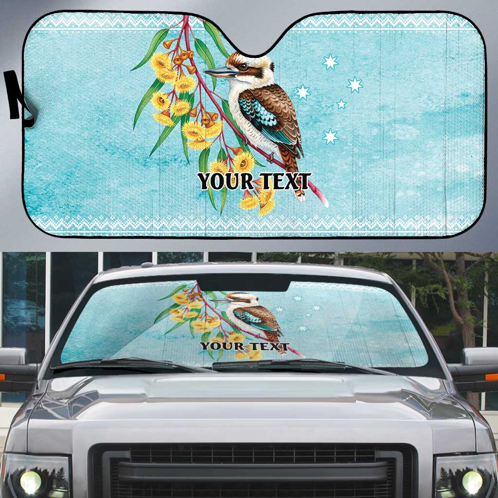 Australia Kookaburra and Eucalyptus Auto Sun Shade Christmas Vibe - Aussie Hoodie