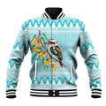 Australia Kookaburra and Eucalyptus Baseball Jacket Christmas Vibe - Aussie Hoodie