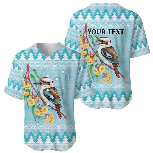 Australia Kookaburra and Eucalyptus Baseball Jersey Christmas Vibe - Aussie Hoodie