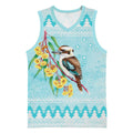 Australia Kookaburra and Eucalyptus Basketball Jersey Christmas Vibe - Aussie Hoodie