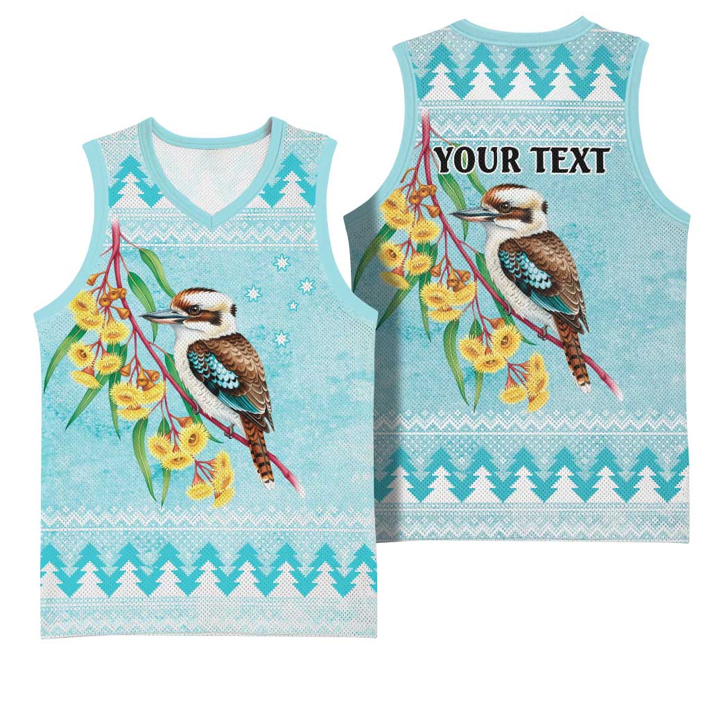 Australia Kookaburra and Eucalyptus Basketball Jersey Christmas Vibe - Aussie Hoodie