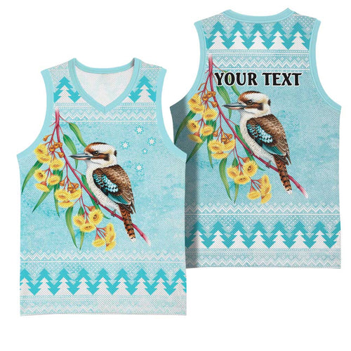 Australia Kookaburra and Eucalyptus Basketball Jersey Christmas Vibe - Aussie Hoodie