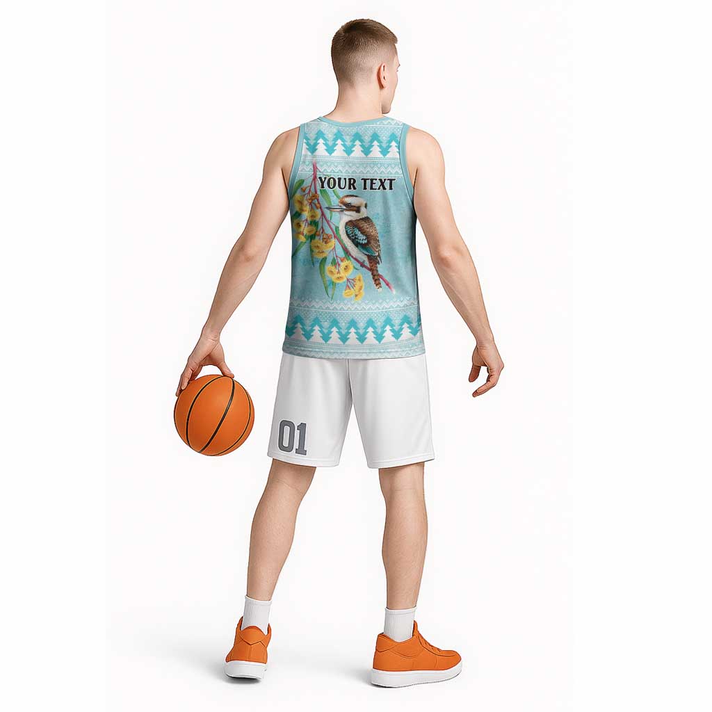 Australia Kookaburra and Eucalyptus Basketball Jersey Christmas Vibe - Aussie Hoodie