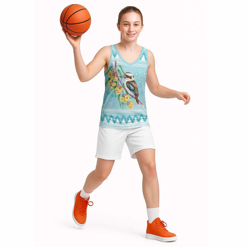 Australia Kookaburra and Eucalyptus Basketball Jersey Christmas Vibe - Aussie Hoodie