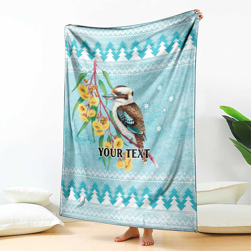 Australia Kookaburra and Eucalyptus Blanket Christmas Vibe - Aussie Hoodie
