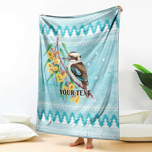Australia Kookaburra and Eucalyptus Blanket Christmas Vibe - Aussie Hoodie