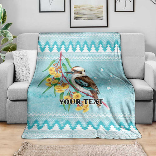 Australia Kookaburra and Eucalyptus Blanket Christmas Vibe - Aussie Hoodie