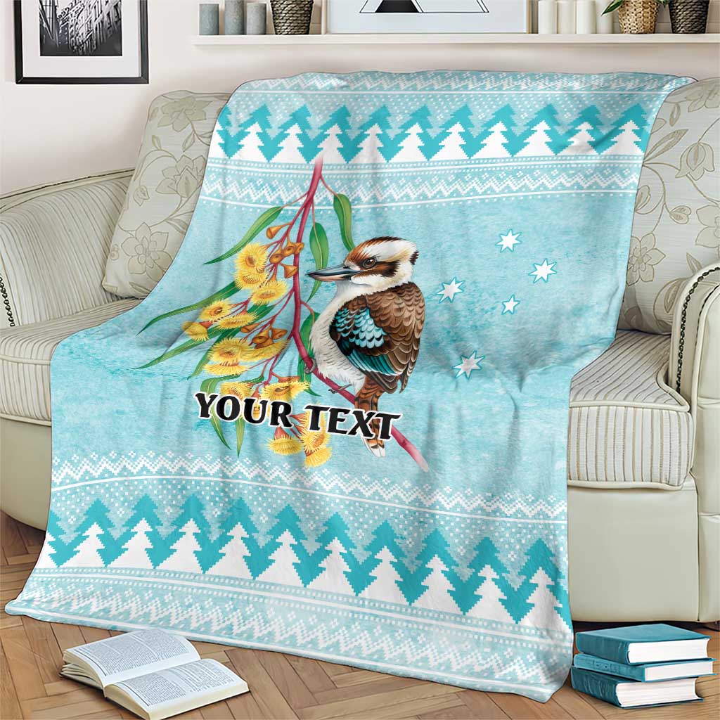 Australia Kookaburra and Eucalyptus Blanket Christmas Vibe - Aussie Hoodie