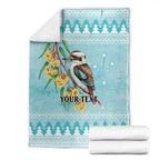 Australia Kookaburra and Eucalyptus Blanket Christmas Vibe - Aussie Hoodie