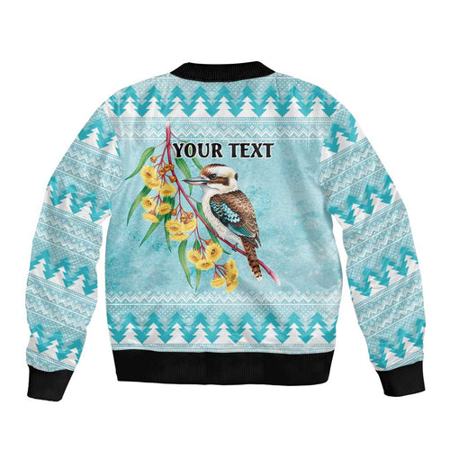 Australia Kookaburra and Eucalyptus Bomber Jacket Christmas Vibe - Aussie Hoodie