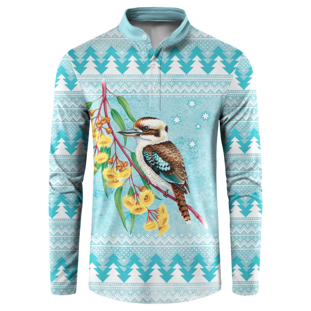 Australia Kookaburra and Eucalyptus Button Sweatshirt Christmas Vibe - Aussie Hoodie