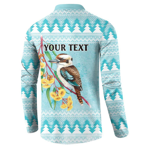 Australia Kookaburra and Eucalyptus Button Sweatshirt Christmas Vibe - Aussie Hoodie