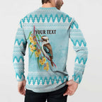 Australia Kookaburra and Eucalyptus Button Sweatshirt Christmas Vibe - Aussie Hoodie