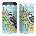 Australia Kookaburra and Eucalyptus 4 in 1 Can Cooler Tumbler Christmas Vibe - Aussie Hoodie