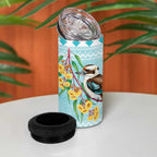 Australia Kookaburra and Eucalyptus 4 in 1 Can Cooler Tumbler Christmas Vibe - Aussie Hoodie