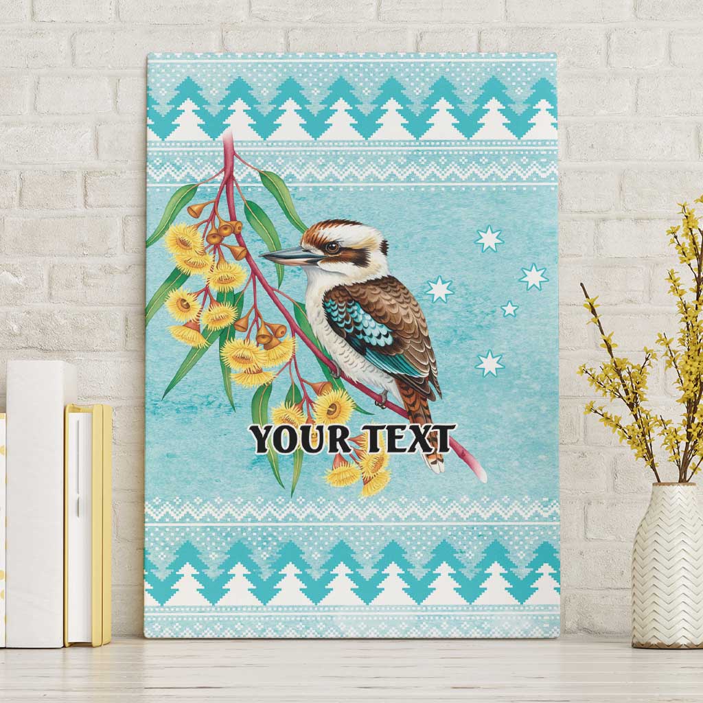 Australia Kookaburra and Eucalyptus Canvas Wall Art Christmas Vibe - Aussie Hoodie