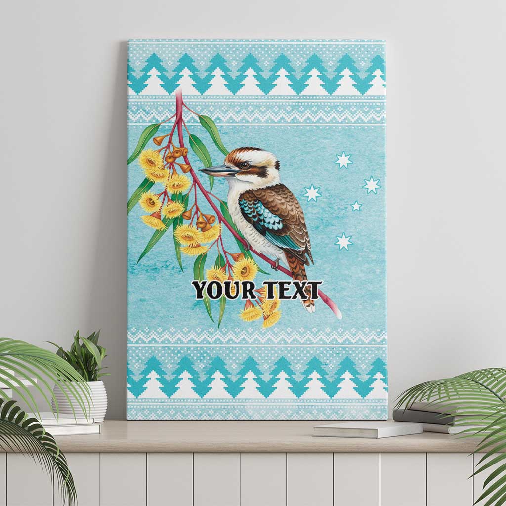 Australia Kookaburra and Eucalyptus Canvas Wall Art Christmas Vibe - Aussie Hoodie