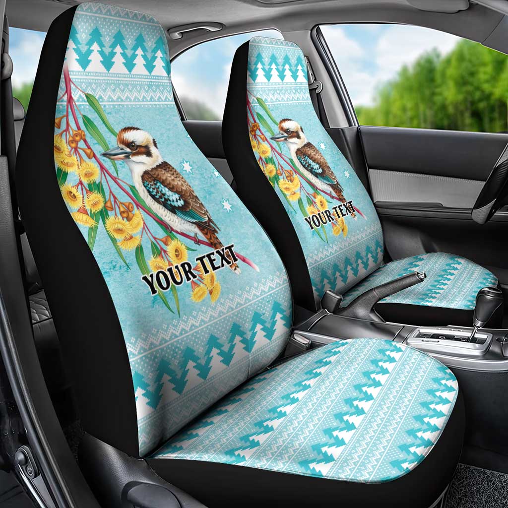 Australia Kookaburra and Eucalyptus Car Seat Cover Christmas Vibe - Aussie Hoodie
