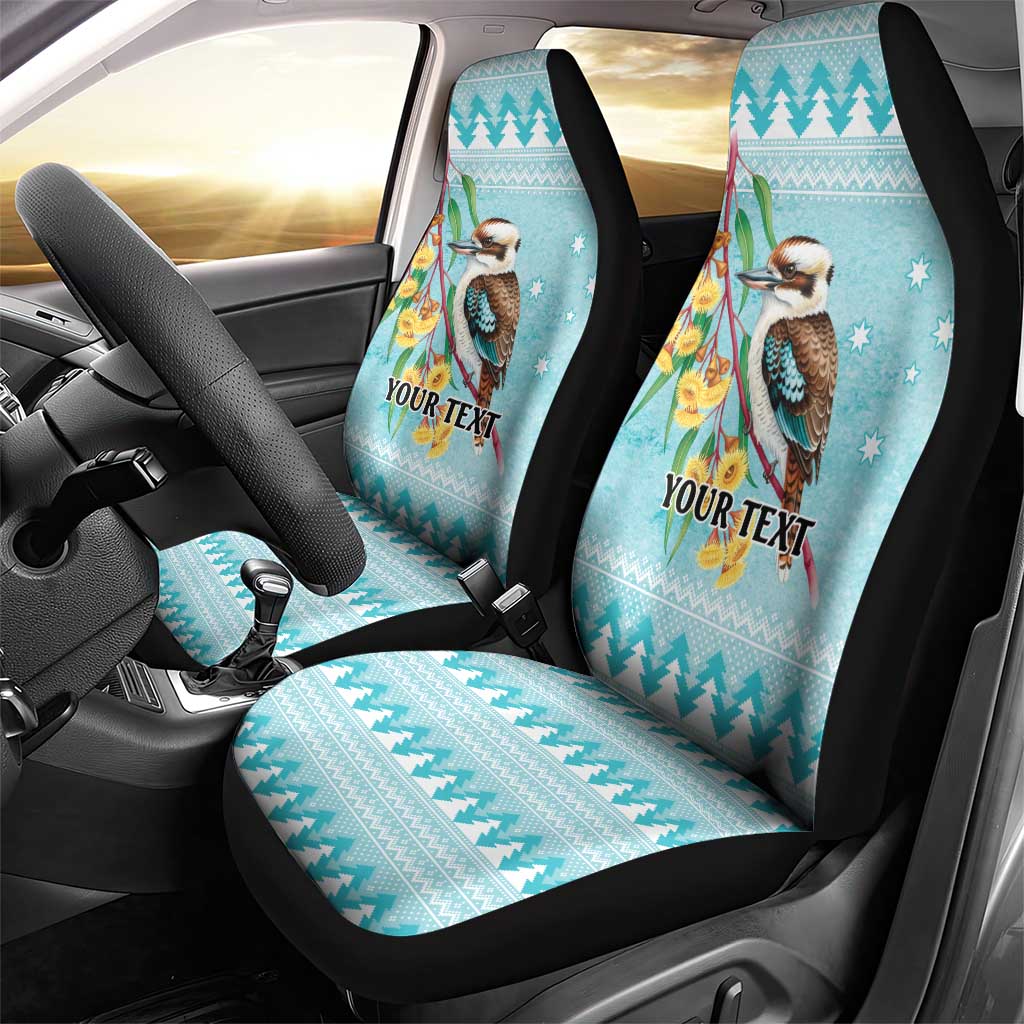 Australia Kookaburra and Eucalyptus Car Seat Cover Christmas Vibe - Aussie Hoodie