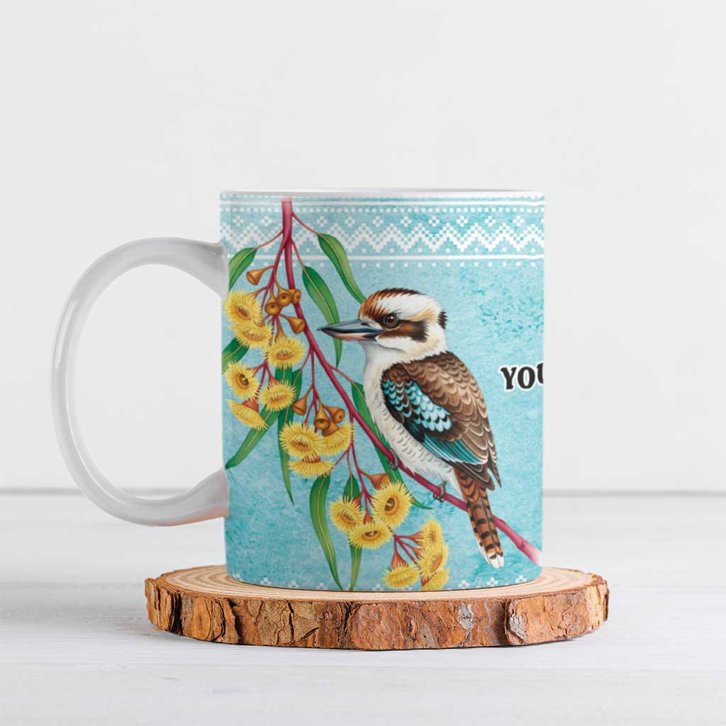 Australia Kookaburra and Eucalyptus Ceramic Mug Christmas Vibe - Aussie Hoodie