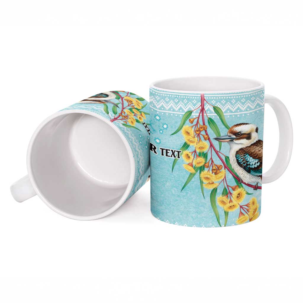 Australia Kookaburra and Eucalyptus Ceramic Mug Christmas Vibe - Aussie Hoodie