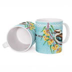 Australia Kookaburra and Eucalyptus Ceramic Mug Christmas Vibe - Aussie Hoodie