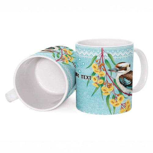 Australia Kookaburra and Eucalyptus Ceramic Mug Christmas Vibe - Aussie Hoodie