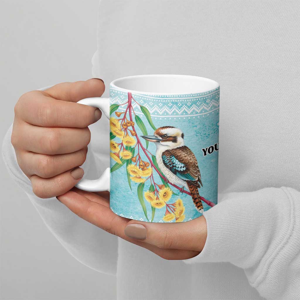 Australia Kookaburra and Eucalyptus Ceramic Mug Christmas Vibe - Aussie Hoodie
