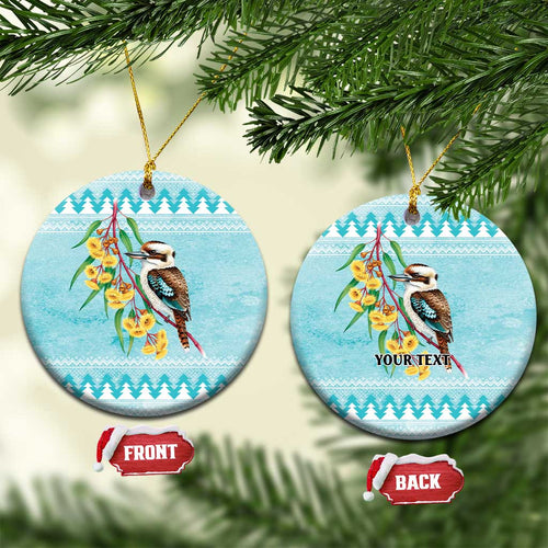 Australia Kookaburra and Eucalyptus Ceramic Ornament Christmas Vibe - Aussie Hoodie