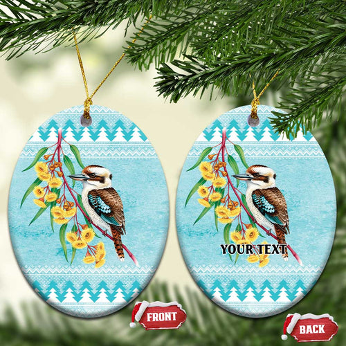 Australia Kookaburra and Eucalyptus Ceramic Ornament Christmas Vibe - Aussie Hoodie