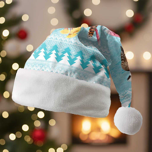 Australia Kookaburra and Eucalyptus Christmas Santa Hat Christmas Vibe - Aussie Hoodie