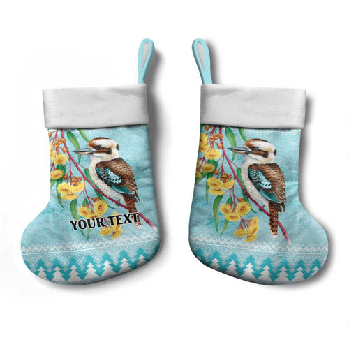 Australia Kookaburra and Eucalyptus Christmas Stocking Christmas Vibe - Aussie Hoodie