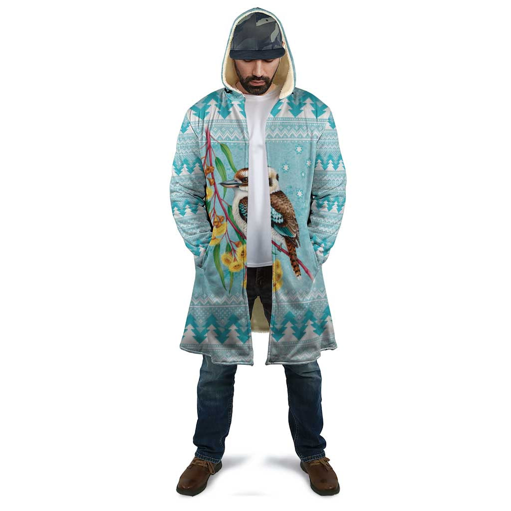 Australia Kookaburra and Eucalyptus Cloak Christmas Vibe - Aussie Hoodie