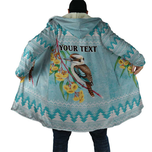 Australia Kookaburra and Eucalyptus Cloak Christmas Vibe - Aussie Hoodie