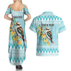 Australia Kookaburra and Eucalyptus Couples Matching Summer Maxi Dress and Hawaiian Shirt Christmas Vibe - Aussie Hoodie