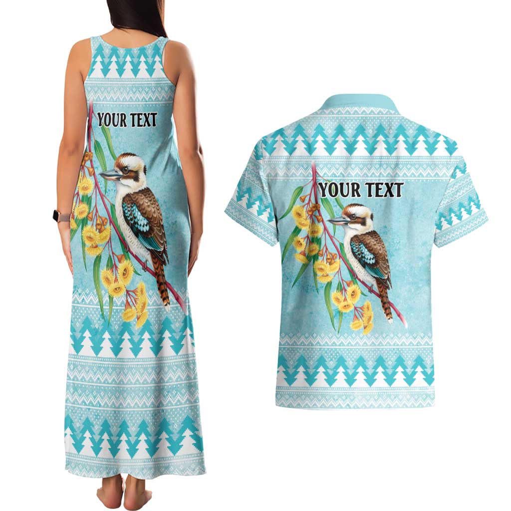 Australia Kookaburra and Eucalyptus Couples Matching Tank Maxi Dress and Hawaiian Shirt Christmas Vibe - Aussie Hoodie