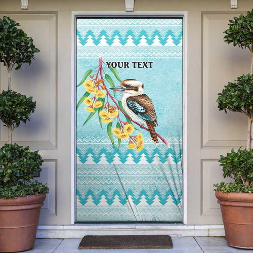 Australia Kookaburra and Eucalyptus Door Cover Christmas Vibe - Aussie Hoodie