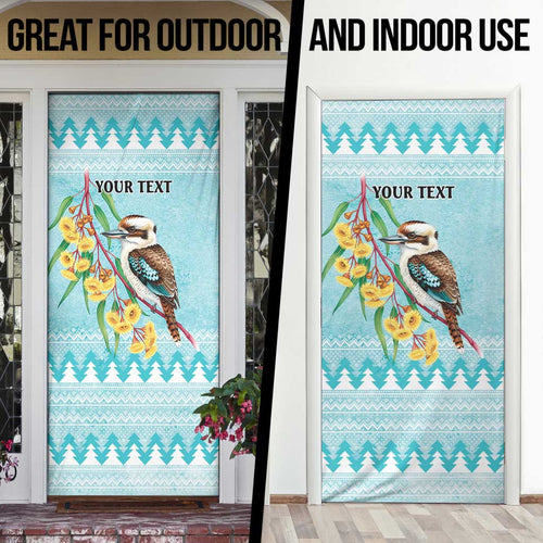 Australia Kookaburra and Eucalyptus Door Cover Christmas Vibe - Aussie Hoodie