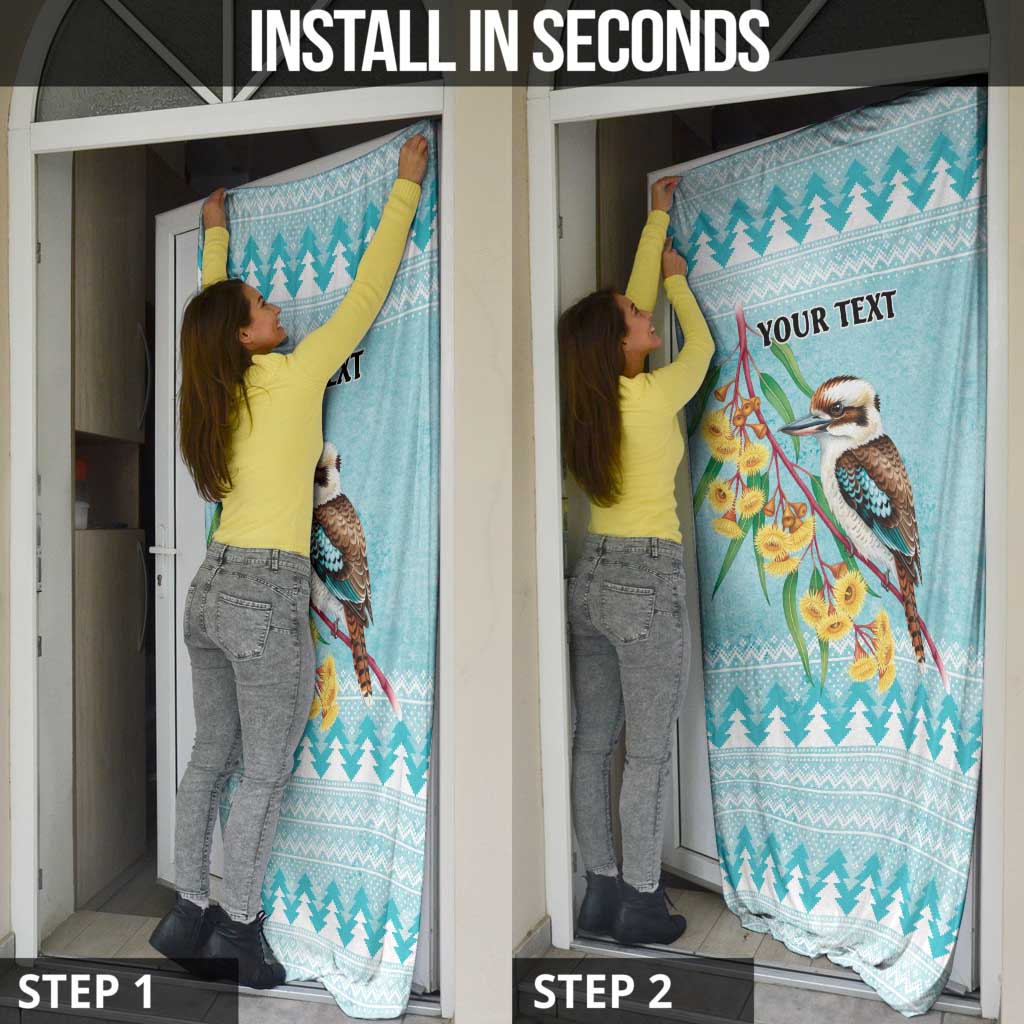 Australia Kookaburra and Eucalyptus Door Cover Christmas Vibe - Aussie Hoodie