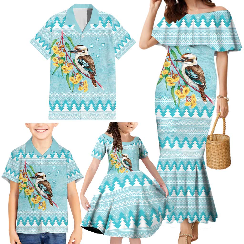Australia Kookaburra and Eucalyptus Family Matching Mermaid Dress and Hawaiian Shirt Christmas Vibe - Aussie Hoodie
