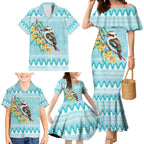 Australia Kookaburra and Eucalyptus Family Matching Mermaid Dress and Hawaiian Shirt Christmas Vibe - Aussie Hoodie