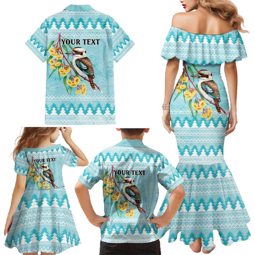 Australia Kookaburra and Eucalyptus Family Matching Mermaid Dress and Hawaiian Shirt Christmas Vibe - Aussie Hoodie
