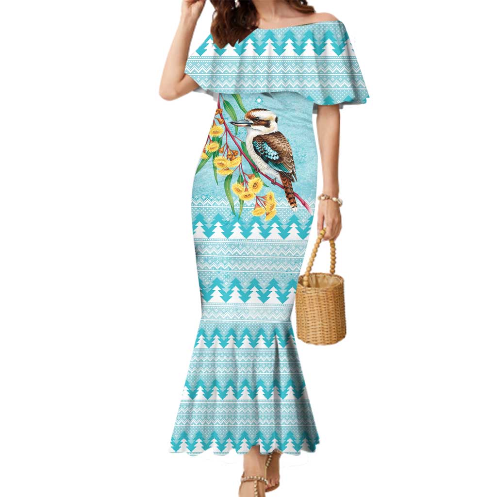 Australia Kookaburra and Eucalyptus Family Matching Mermaid Dress and Hawaiian Shirt Christmas Vibe - Aussie Hoodie