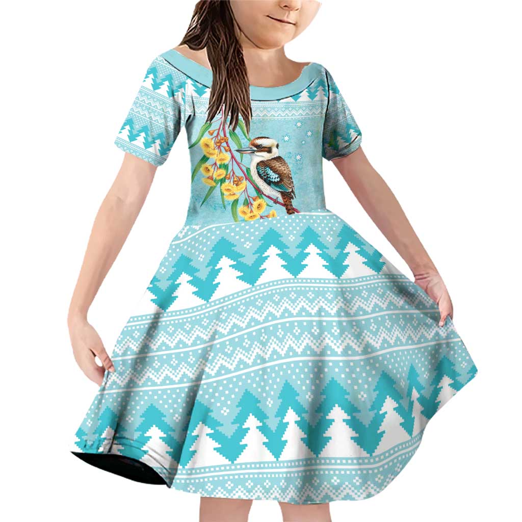 Australia Kookaburra and Eucalyptus Family Matching Off Shoulder Short Dress and Hawaiian Shirt Christmas Vibe - Aussie Hoodie