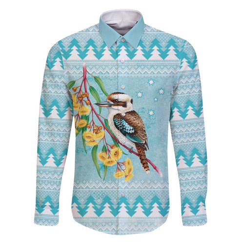 Australia Kookaburra and Eucalyptus Family Matching Off Shoulder Short Dress and Hawaiian Shirt Christmas Vibe - Aussie Hoodie