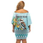 Australia Kookaburra and Eucalyptus Family Matching Off Shoulder Short Dress and Hawaiian Shirt Christmas Vibe - Aussie Hoodie